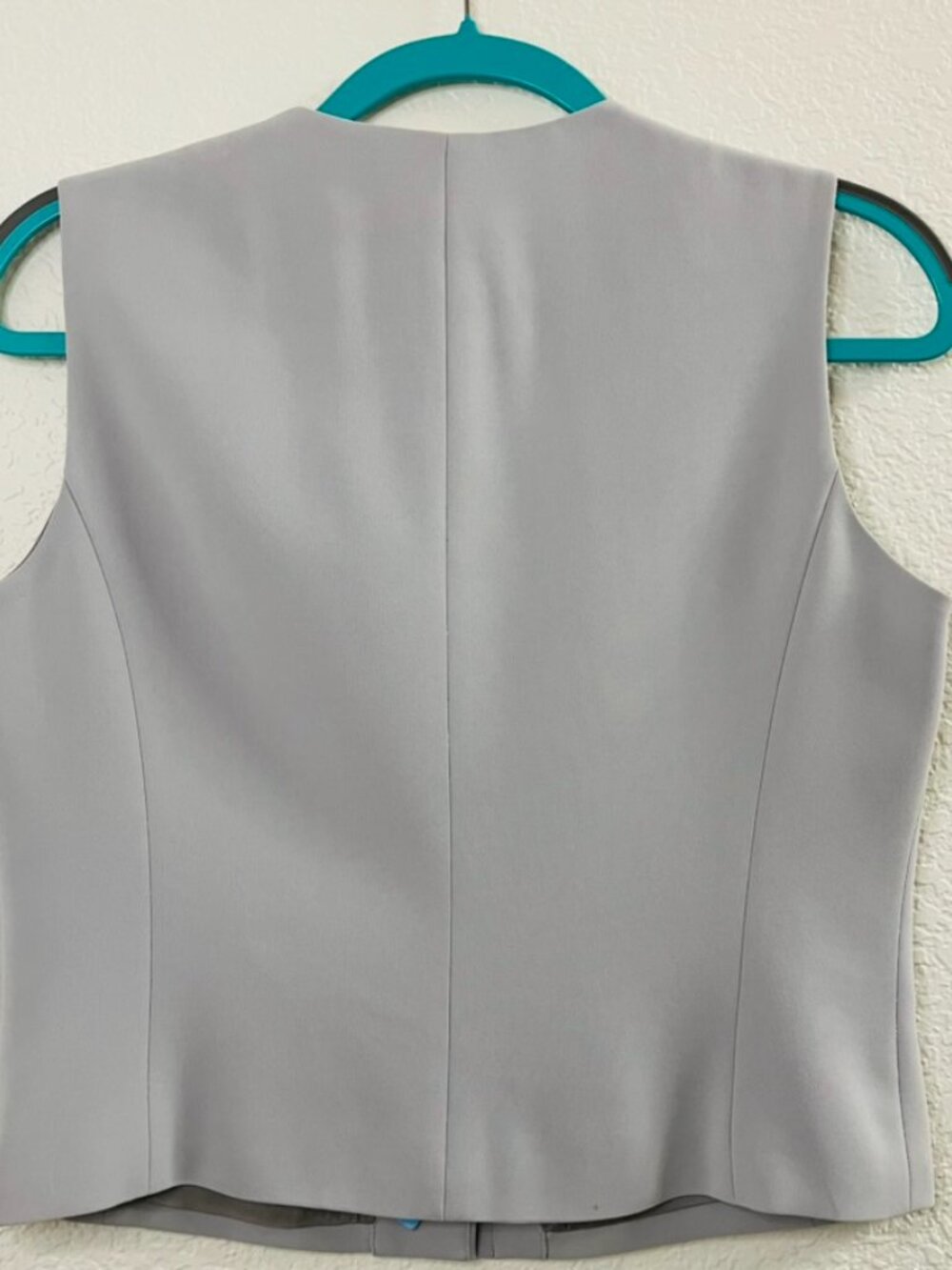 Jones New York Cool Gray Button Up High Neck Vest | Size 8 - Picture 2 of 8